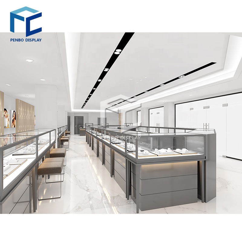 custom.Jewelry Showcase Retail - đánh giá và giá Interior Design Retail
