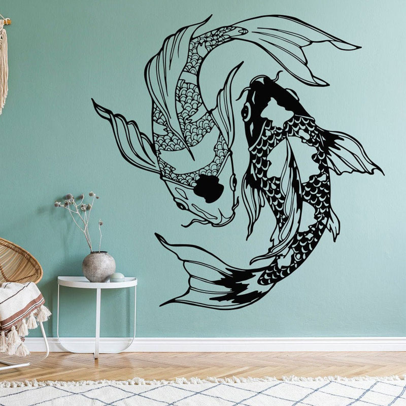 Cá Koi Decal Dán Tường Vinyl N - đánh giá và giá Interior Design Quotes